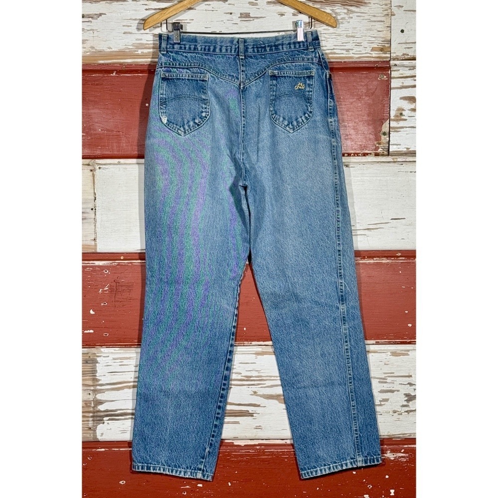 Chic High Waist‎ Jeans Vintage Mom Jeans Denim Blue Jeans Distressed